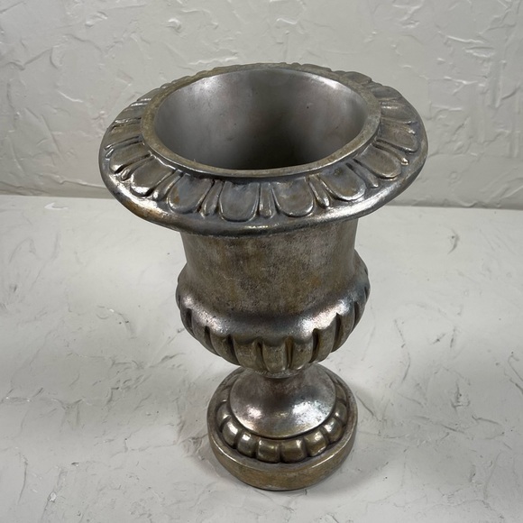 Metallic Color Ceramic  Flower Pedestal Vase - Picture 10 of 11